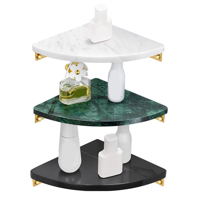 Avtoit | 2-piece bathroom fitting set metal and marble bathroom shelf set