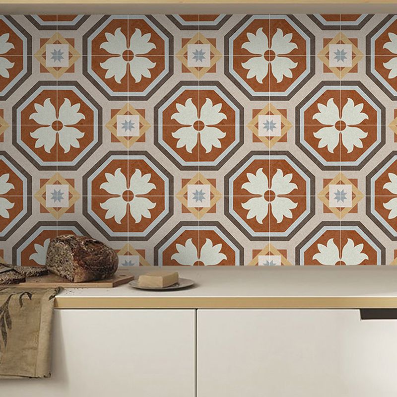 Avtoit | Square Indoor Vinyl Floor Peel and Stick Flower Pattern Waterproof Vinyl Floor
