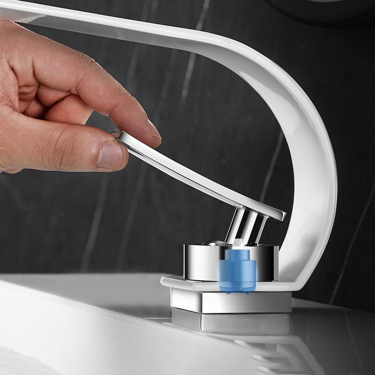 Avtoit | Bathroom faucet brass waterfall spout lever handle basin faucet