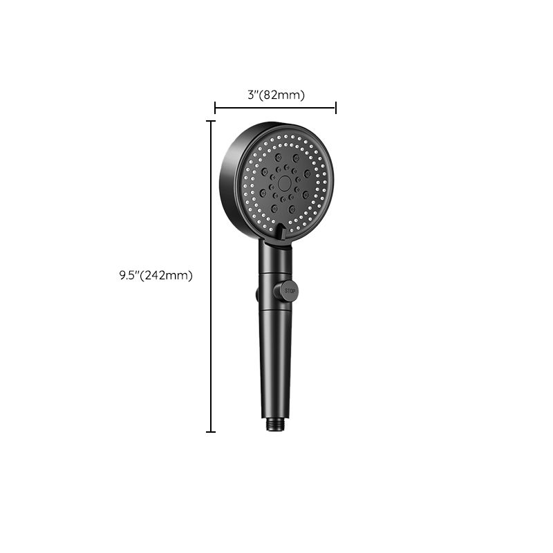 Avtoit | Modern 6 Setting Shower Head Adjustable Spray Pattern Matt Black Round Shower Head