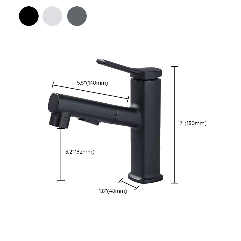 Avtoit | Contemporary Vessel-Faucet Pull-out Centerset Faucet with Swiveling Spout