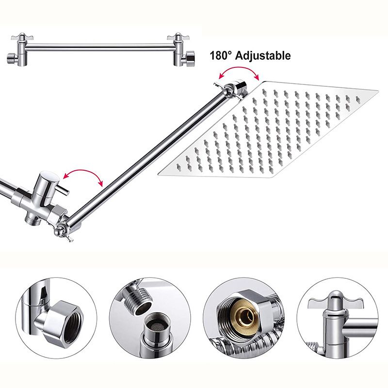 Avtoit | Square Shape Double Shower Heads Modern Home Metal Double Shower Heads