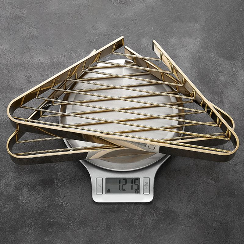 Avtoit | 2-piece modern bathroom accessory set, polished chrome/gold, bathroom shelf