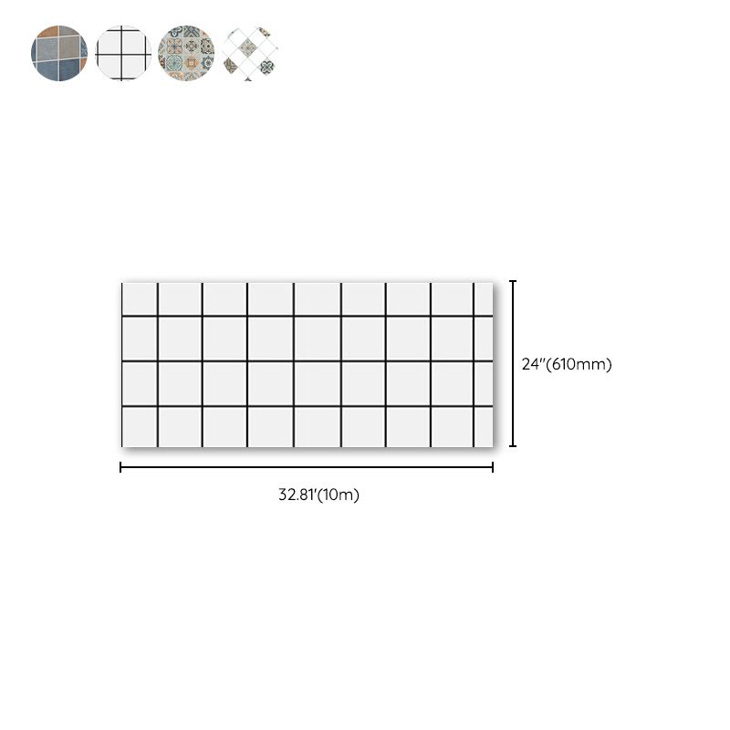 Avtoit | Grid Mosaic Peel & Stick Tile Scratch-resistant Wallpaper for Backsplash