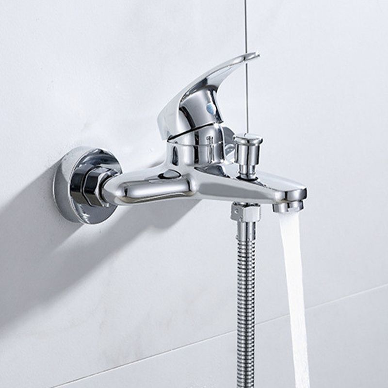 Avtoit | Modern Silver Bathtub Spout Single-Hole and Two-Hole Installation Faucet