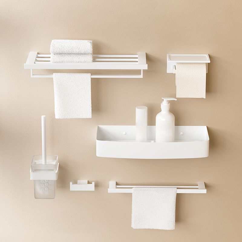 Avtoit | Modern White Bathroom Accessory Set Stainless Steel Bath Hardware Set