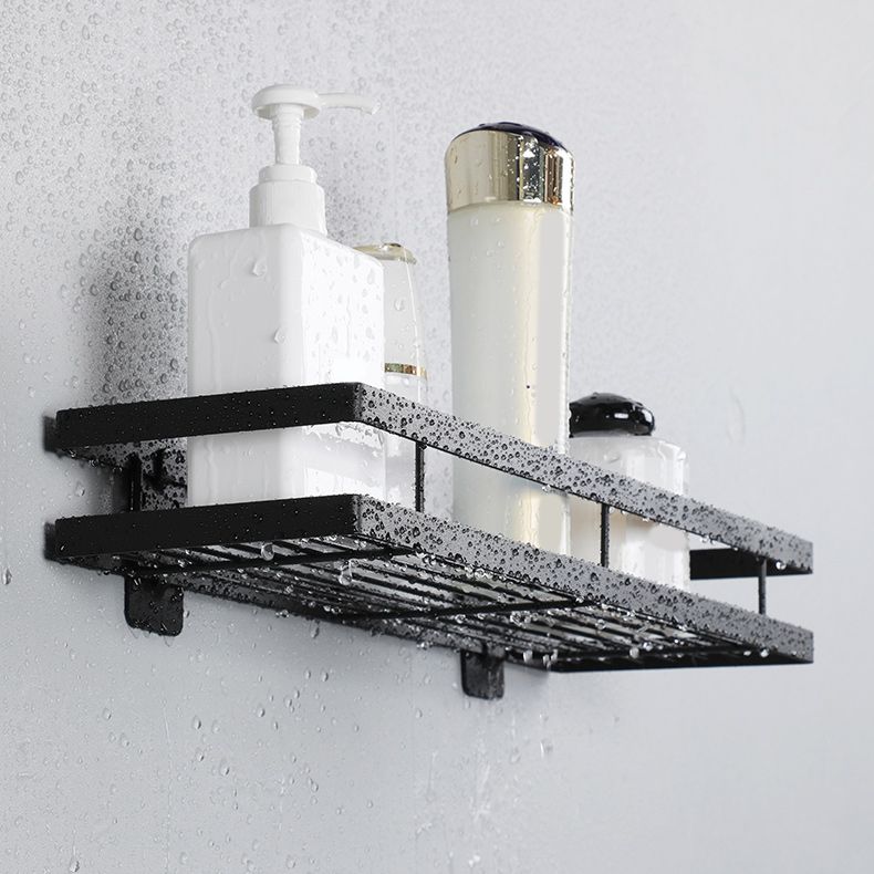 Avtoit | 2-piece bathroom shelf made of matte black metal bathroom hardware set