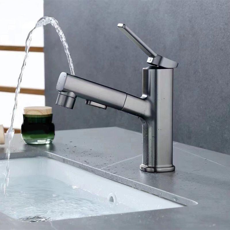 Avtoit | Contemporary Vessel-Faucet Pull-out Centerset Faucet with Swiveling Spout