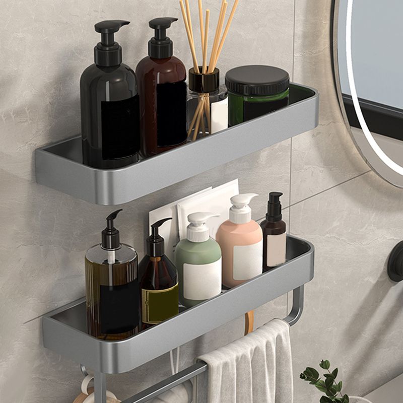 Avtoit | Modern Grey 2-piece Bathroom Accessory Set, Matt Grey, Bathroom Shelf