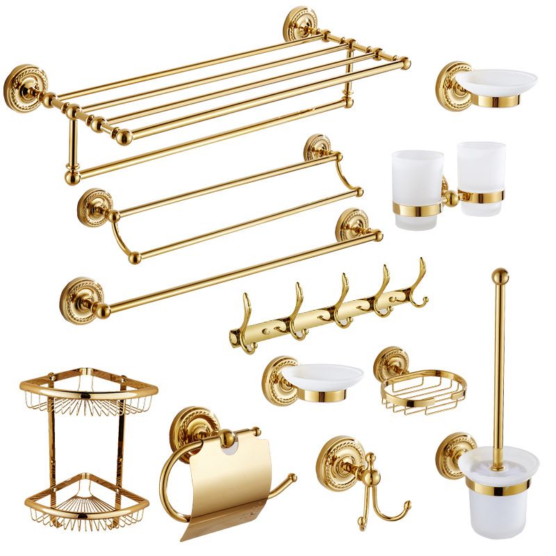 Avtoit | Traditional Golden Bath Accessory Set Copper Bathroom Accessory Kit
