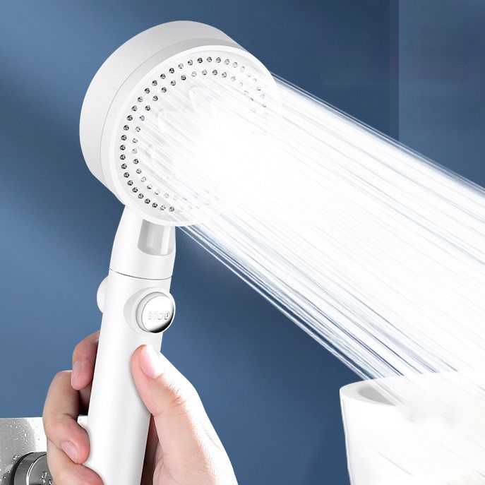 Avtoit | 5 Sprays Shower Head Round Wall Mounted Plastic Wall Connector Holder Handheld Shower Head