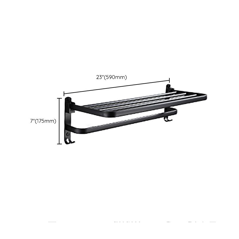 Avtoit | Contemporary Bathroom Accessory Set Black Surface Bathrobe Hook/Towel Ring Bar