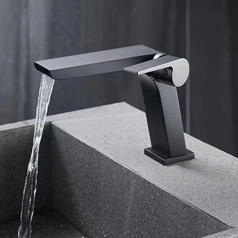 Avtoit | Modern vessel faucet brass lever waterfall spout sink faucet