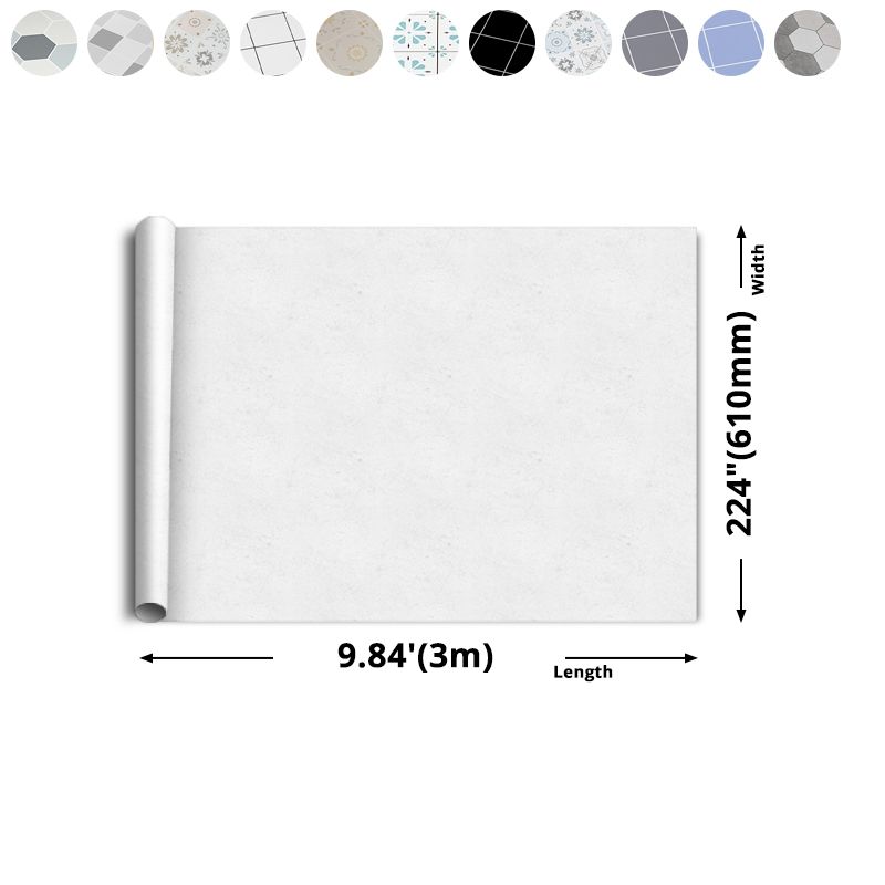 Avtoit | Modern Vinyl Floor Planks Peel & Stick Grid Print PVC Flooring