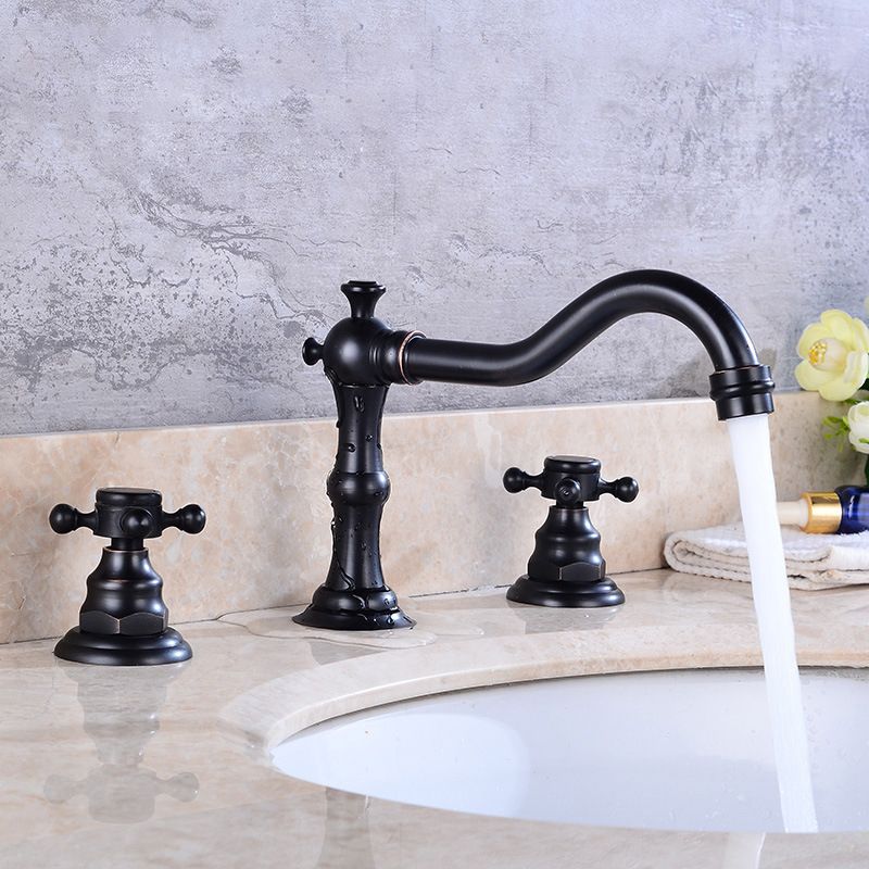 Avtoit | European Style Widespread Sink Mixer Brass 2 Handle Bathroom Vessel Mixer with Hoses
