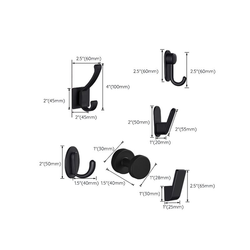 Avtoit | Modern Bathroom Accessories as Individual Piece or in Set Matte Black Bathroom Fixtures