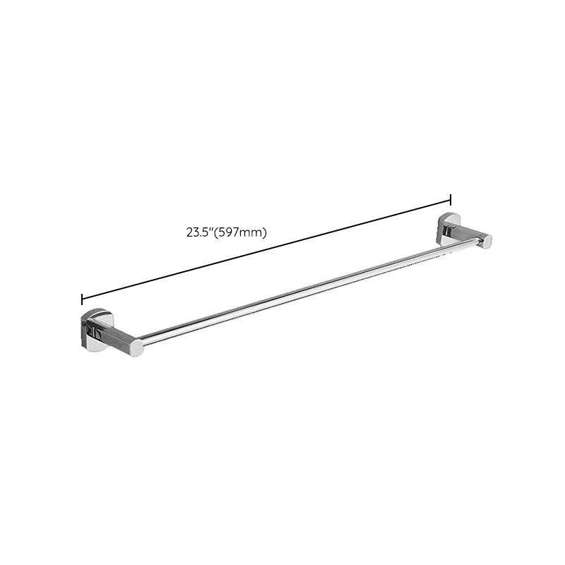 Avtoit | Polished Chrome Modern Bathroom Accessory Set Silver Towel Holder/Bath Shelf