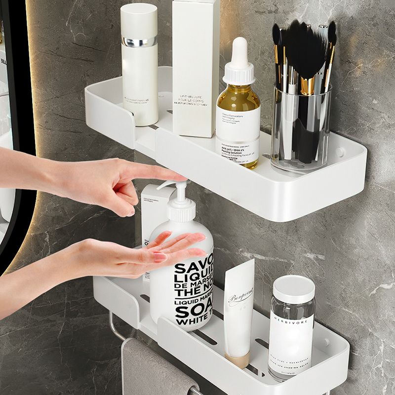 Avtoit | White Bathroom Set Modern 1/2/3 - Pieces Stainless Steel Bathroom Shelf