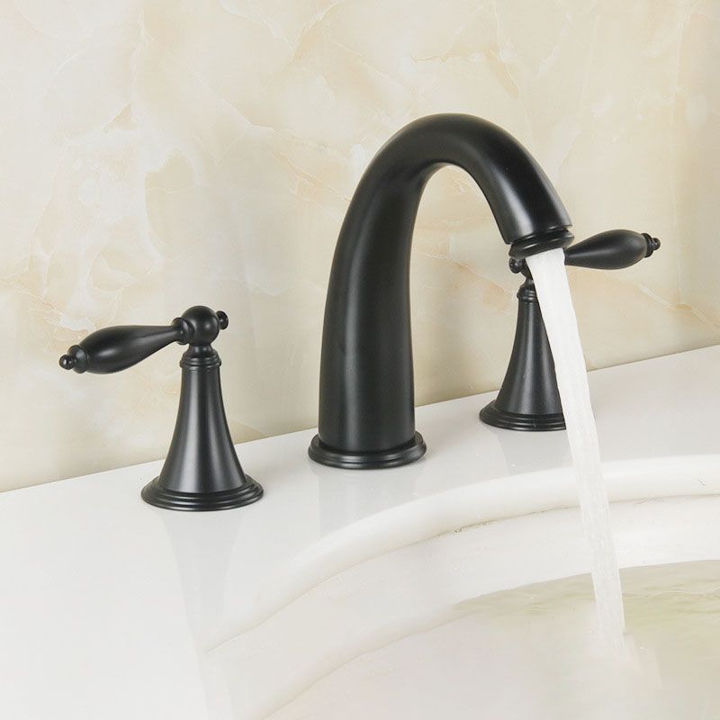 Avtoit | Modern widespread sink faucet Simple bathroom double handle faucet with lever handle