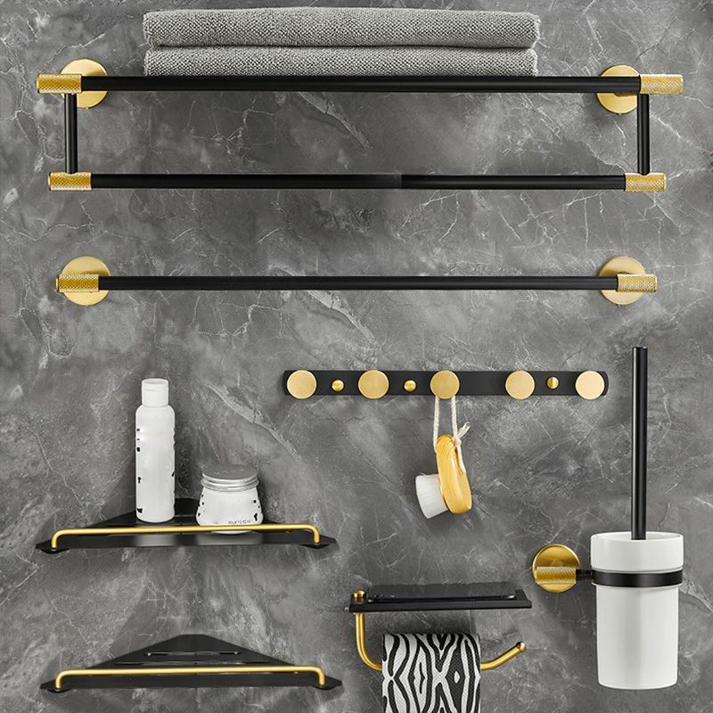 Avtoit | 5-piece modern bathroom accessory set made of black brass bathroom hardware