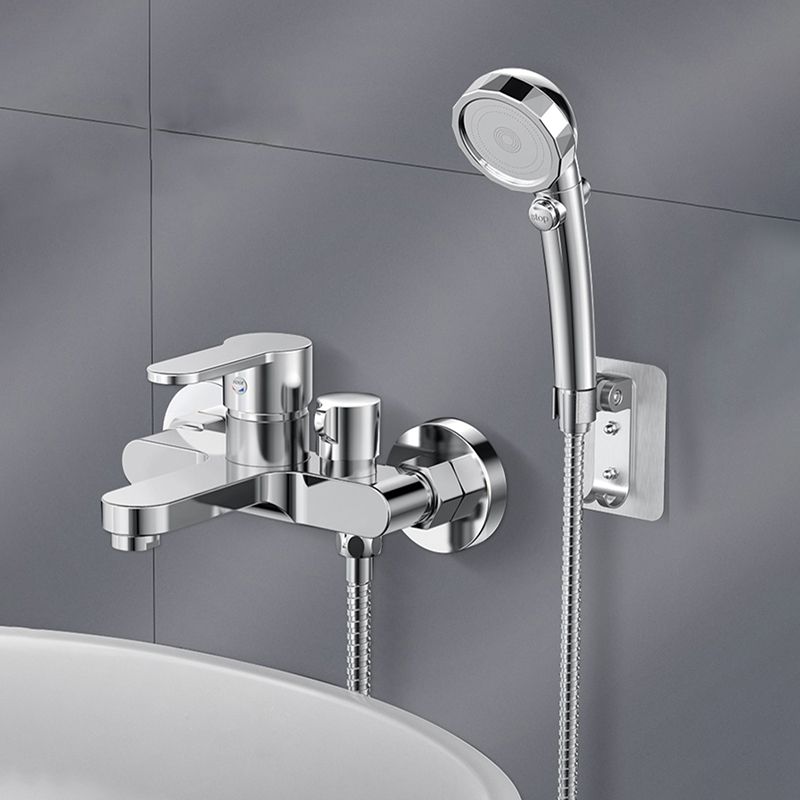 Avtoit | Single Lever Bath Mixer 2 Holes Wall Mounted Hand Shower Low Arc Tub Filler