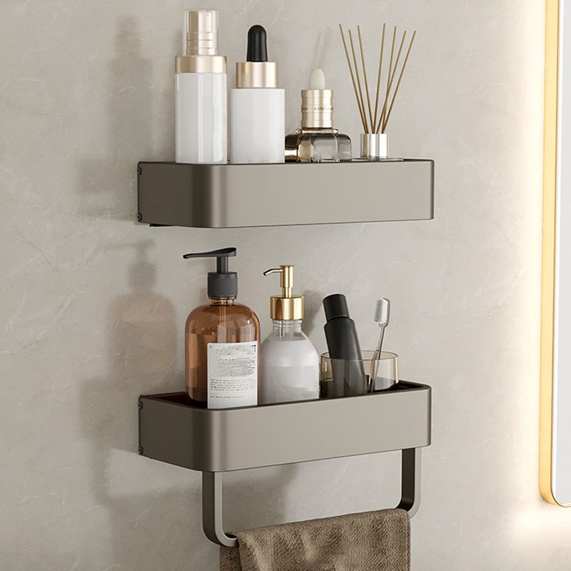 Avtoit | Contemporary Aluminum Bathroom Accessory Set Gray Bath Shelf