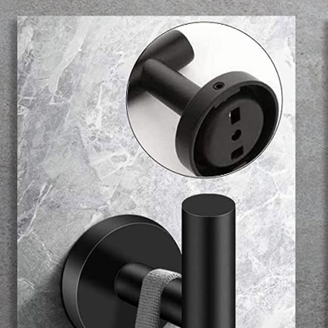 Avtoit | Matt Black Bathroom Accessory Set Stainless Steel Towel Bar/Paper Holder/Bath Towel Hook