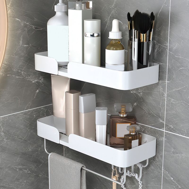 Avtoit | White Bathroom Set Modern 1/2/3 - Pieces Stainless Steel Bathroom Shelf