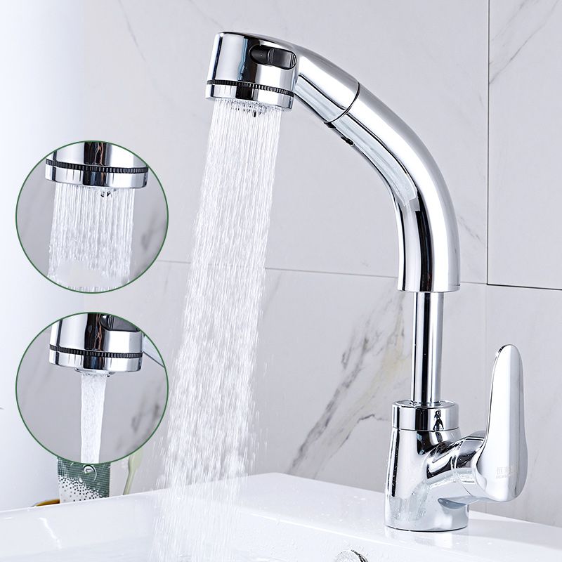 Avtoit | Modern Simple Vessel Sink Faucet High Arc Bathroom Sink Faucet