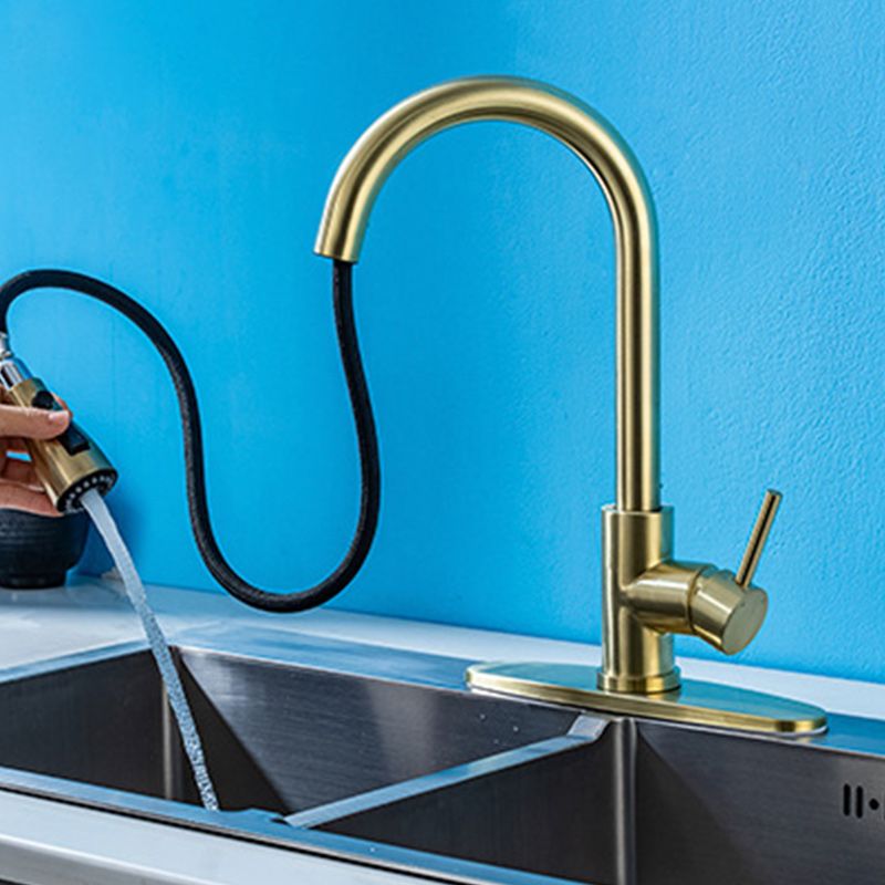 Avtoit | Modern Style Extendable Sink Faucet Single Handle Stainless Steel Sink Faucet
