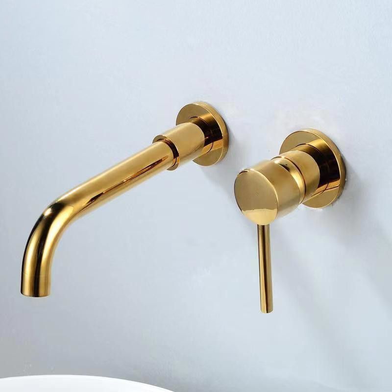 Avtoit | Modern 1- or 2-Handle Bathroom Sink Faucet Round Wall-Mounted Bathroom Faucet.