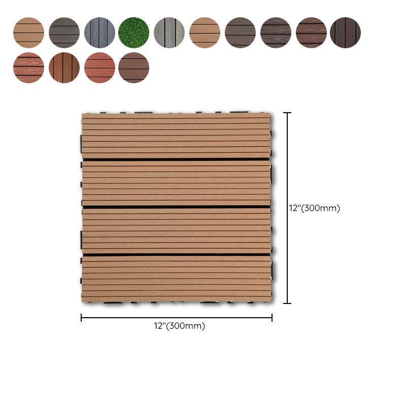 Avtoit | Outdoor Deck tiles with striped detail composite snap parts wood deck tiles