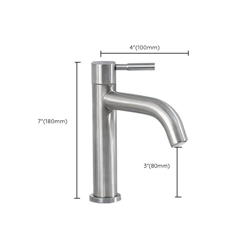 Avtoit | Stainless Steel Bathroom Faucet Chrome Lever Handle Sink Faucet with 1 Hole