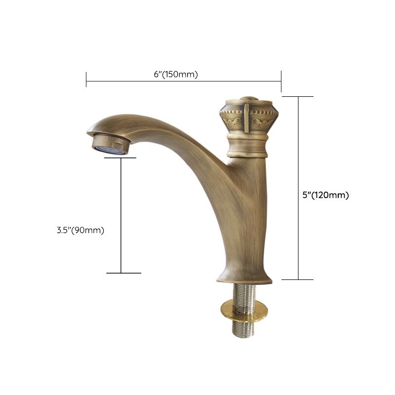 Avtoit | Brass farmhouse sink faucet single-hole faucet knob handle bathroom faucet