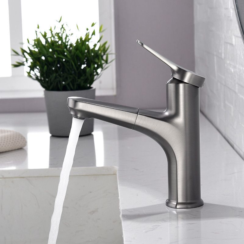 Avtoit | Round Modern Basin Mixer Faucet Pull-Out Single Hole Basin Tap