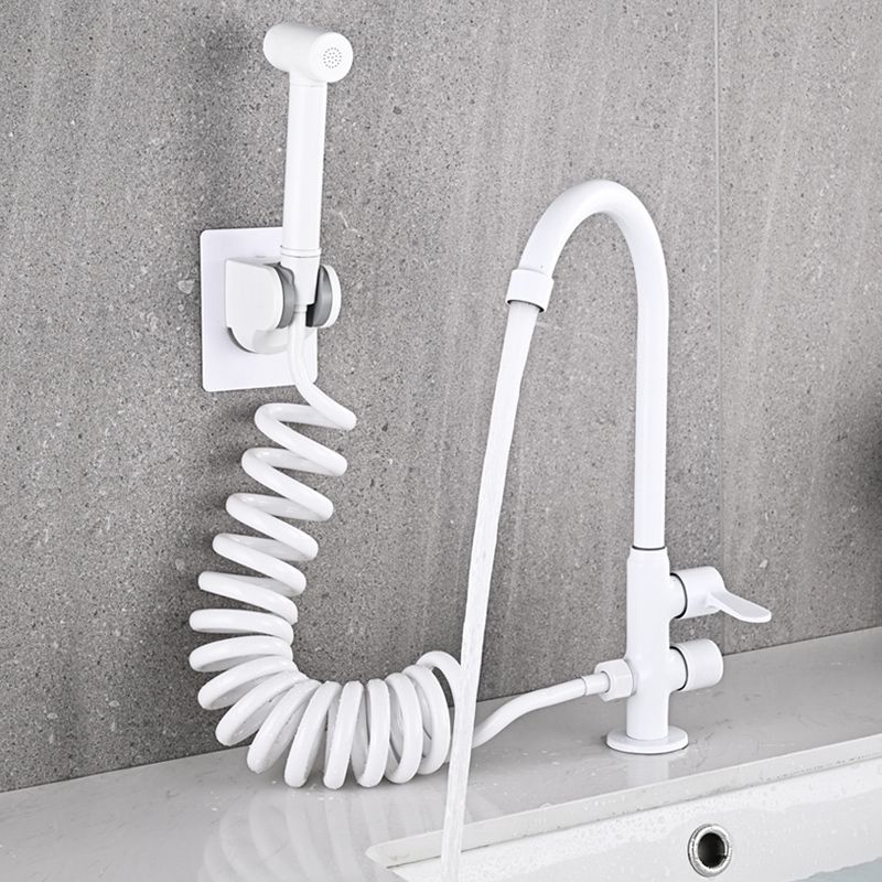 Avtoit | Single Cold Water Valve Uniform Color High Arc Deck Mounted Bathtub Faucet