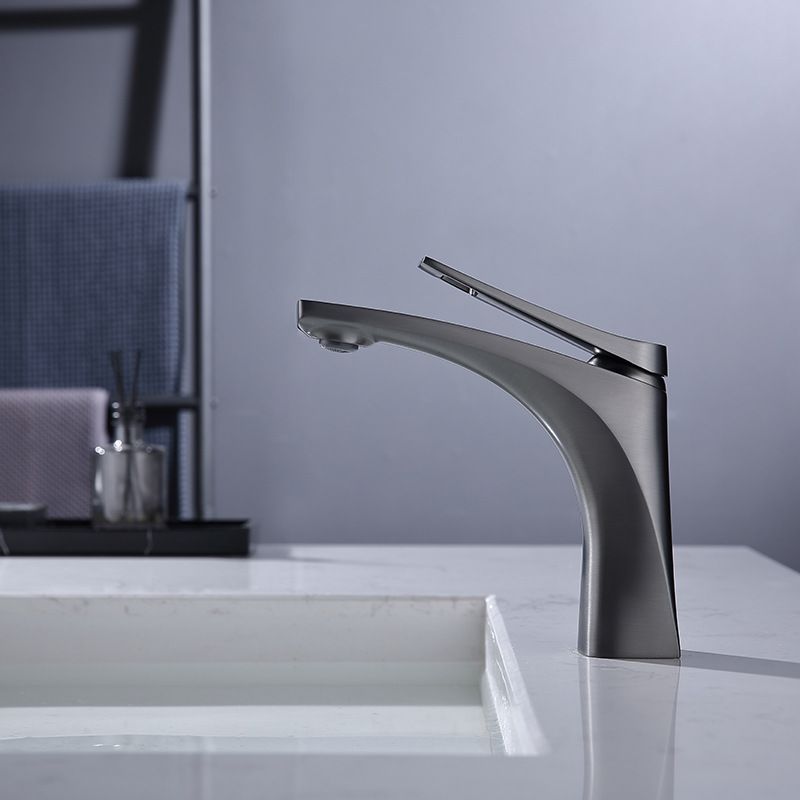 Avtoit | Modern Vessel Faucet Brass Lever Handles Low Arc with Water Hose Bathroom Vessel Faucet
