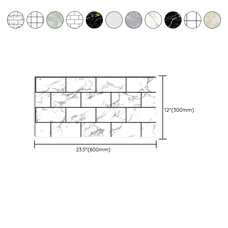 Avtoit | Modern Peel and Stick Tile PVC Rectangular 10 Pack Peel & Stick Field Tile for the Kitchen