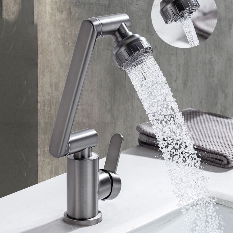 Avtoit | Swivel Spout Bathroom Faucet Single Hole Basin Faucet with Lever Handle