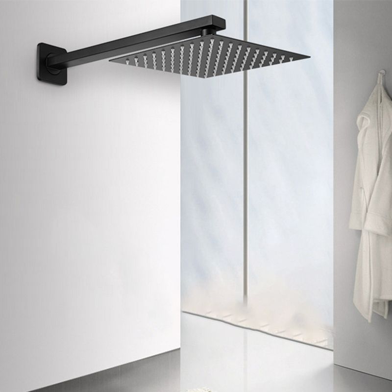 Avtoit | Square and Round Shower Head made of Stainless Steel, Fixed Mounted Ceiling Shower Head in Black