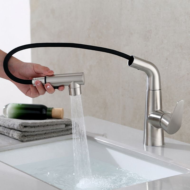 Avtoit | Contemporary Vessel Faucet Pull-Out Faucet with Single Lever Handle