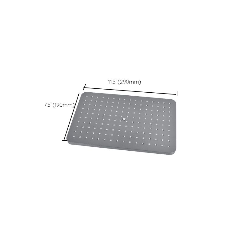 Avtoit | Rectangular Gray Showerhead Combo Standard Spray Pattern Showerhead