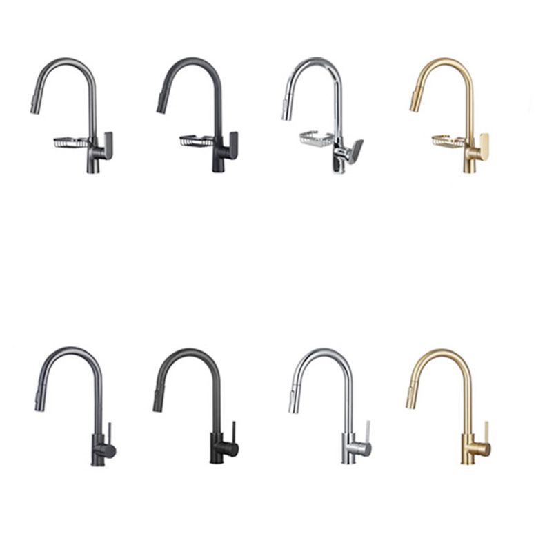 Avtoit | Goose Neck Kitchen Sink Faucet Three-Way Flow with Pull-Down Spray Head