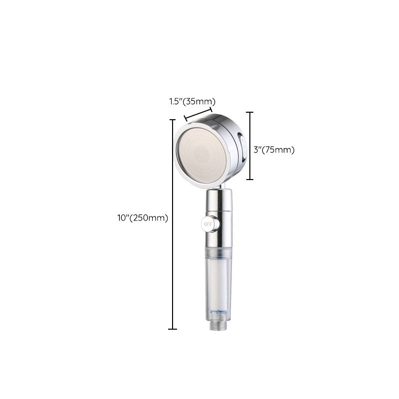 Avtoit | Adjustable Water Flow Showerhead Solid Color 3 Settings Round Handheld Shower