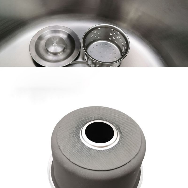 Avtoit | Round Stainless Steel Sink Built-in Sink with Basket Strainer
