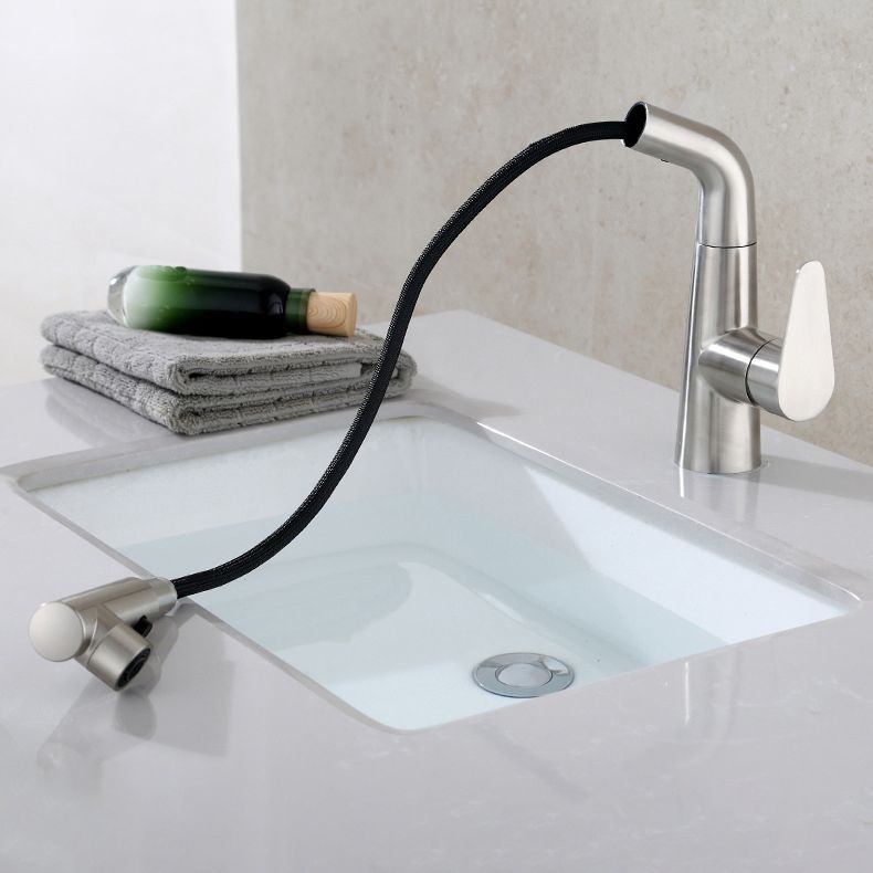 Avtoit | Contemporary Vessel Faucet Pull-Out Faucet with Single Lever Handle