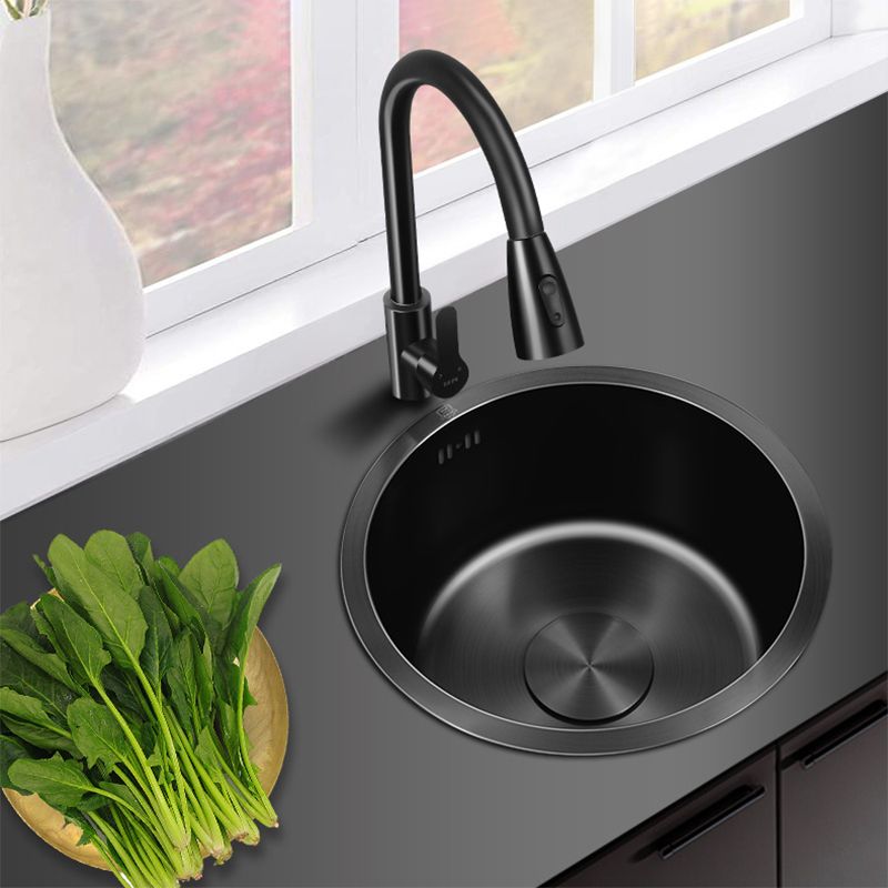 Avtoit | Classic Round Sink Stainless Steel Built-in Sink Non-Slip Round Basin for the Kitchen