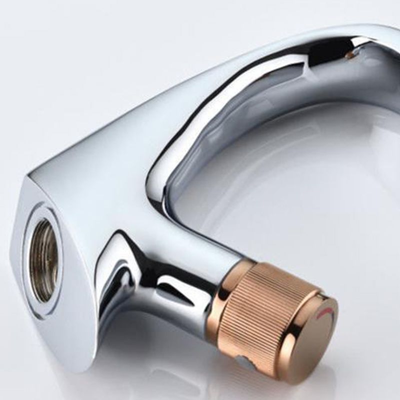 Avtoit | Contemporary Container Copper Brass Knob Handle Low Arch Container Faucet