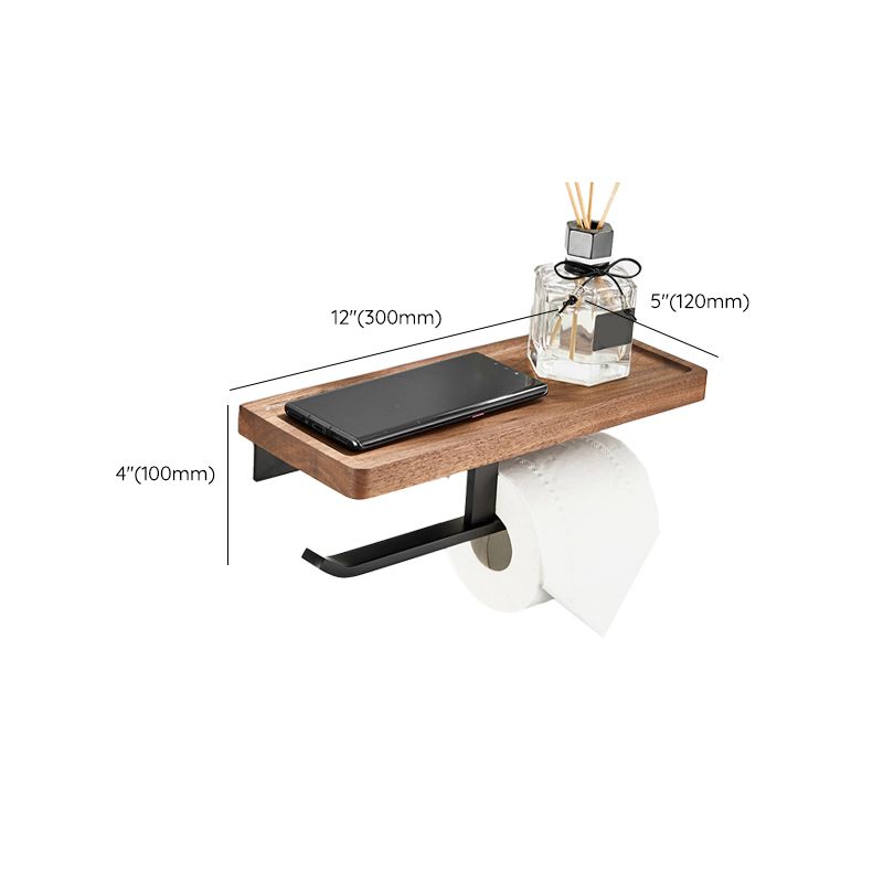 Avtoit | Wood and Aluminum Bath Accessory Set Black Bathroom Accessory Kit