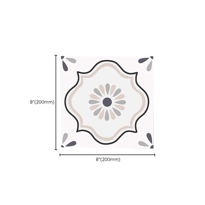 Avtoit | Square Indoor Vinyl Flooring Self-Adhesive Flower Pattern Waterproof Vinyl Flooring